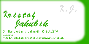 kristof jakubik business card